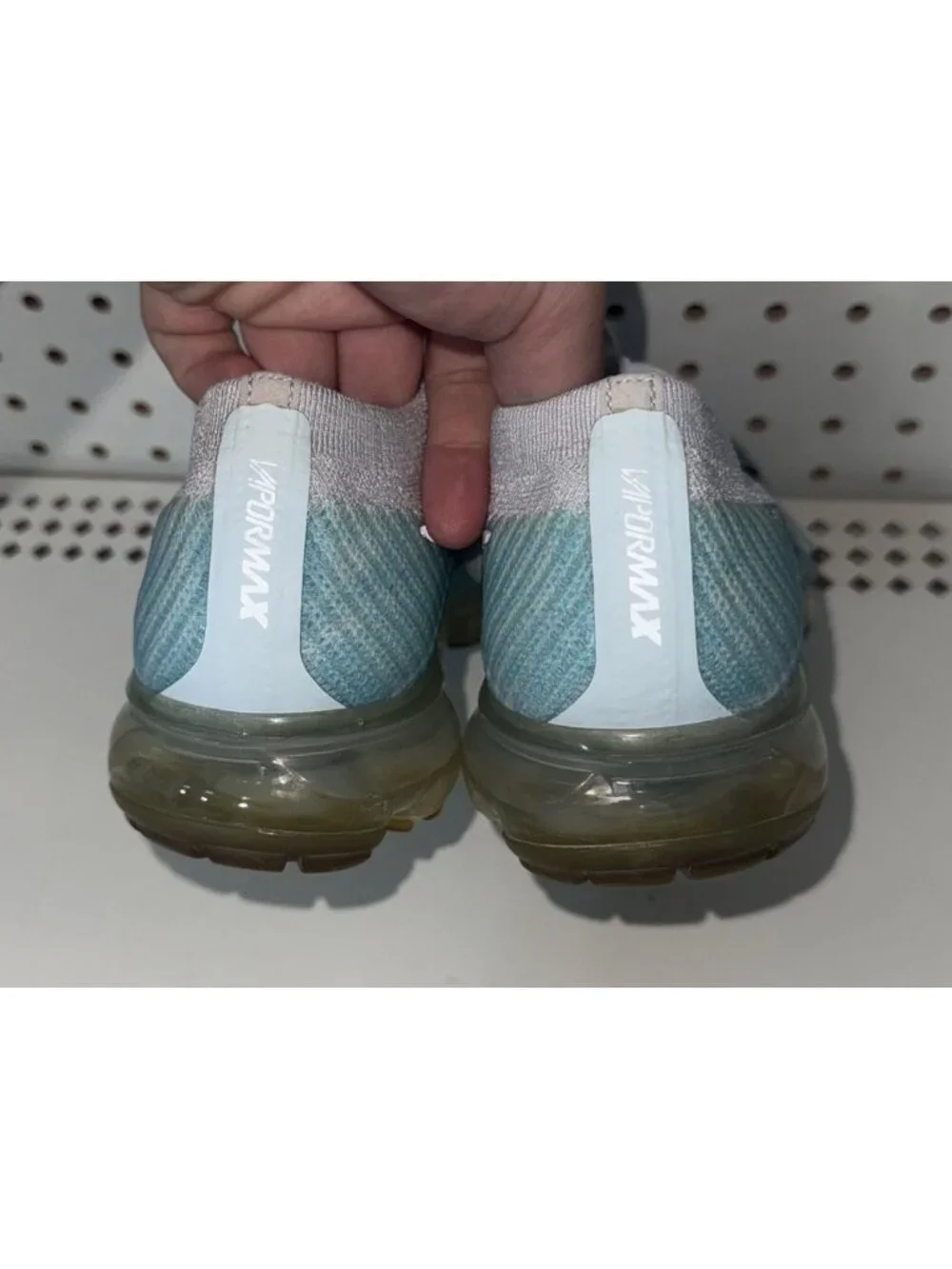 Nike Air VaporMax Ice Flash Womens Athletic Running Shoes Size 7.5 Blue Gray